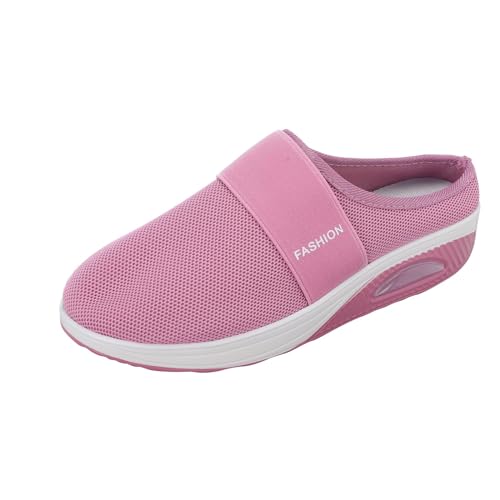 Diabetiker Schuhe Damen Luftkissen Slip on Orthopädische Schuhe Damen Mesh Leicht Sneaker Hausschuhe Orthopedic Atmungsaktiv Schlupfschuhe Walkingschuhe Frauen Outdoor Turnschuhe Freizeitschuhe von MGSFGlk