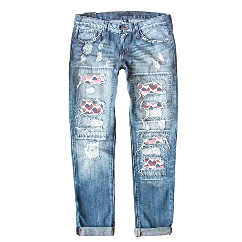 Jeans Damen Jeanshosen Vintage Sportliche Bootcut Jeans Lang Jeansoptik Schlagjeans Stretch Damenjeans Warm Weite Cargo Jeans mit Taschen Denim Waist Jeans Multi Pocket Boyfriend Jeans E-Girl von MGSFGlk