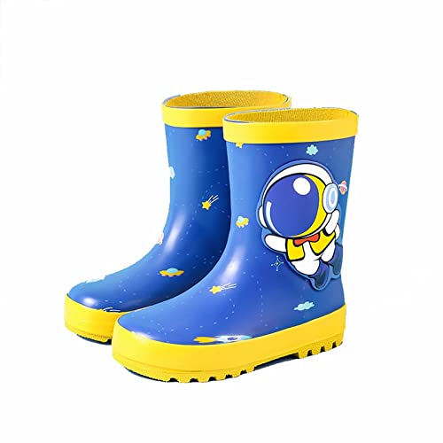 MGSFGlk Gummistiefel Wasserdichte Gefüttert Kinder Rutschfest Wasserschuhe Gefüttert Leicht Gummistiefeletten Boots Herbst Regenschuhe Soft Regen Boots Gummi Einfarbige Stiefeletten Festival von MGSFGlk