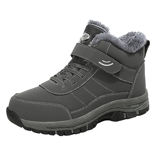 MGSFGlk Winterschuhe Herren Herrenschuhe Wasserdicht Winterboots Rutschfest Winterstiefel Winter Outdoor Boots Warm Gefüttert Wanderschuhe Warme Traillaufschuhe Barfußschuhe Winterschuhe Outdoor von MGSFGlk