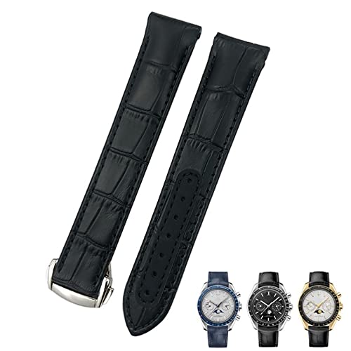 MGTCAR 19 mm, 20 mm, 21 mm, gebogenes Rindsleder, Uhrenarmband, passend für Omega Speedmaster Seamaster 300 AT150 Sxwatch Uhrenarmband, Golden buckle, Achat MGTCAR 19 mm, 20 mm, 21 mm, gebogenes Rindsleder, Uhrenarmband, passend für Omega Speedmaster Seamaster 300 AT150 Sxwatch Uhrenarmband, Golden buckle, Achat von MGTCAR