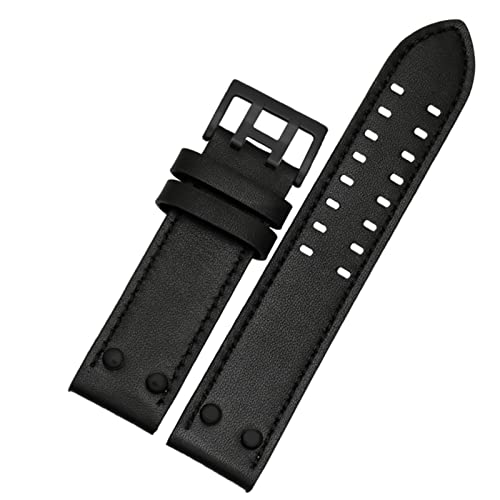 MGTCAR Uhrenarmband aus echtem Leder für Hamilton H760250 H77616533, 20 mm, 22 mm, mit Knopfverschluss, 22 mm, Achat von MGTCAR