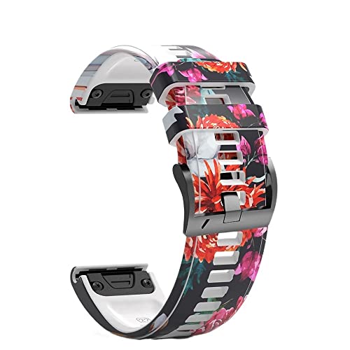 MGTCAR Uhrenarmband für Garmin Fenix 7 7X 6 6X Pro 5X 5 Plus 3 HR MK2 Easyfit Smartwatch-Armband Correa 26, 22 mm, Silikon Schnellverschluss-Armband, 22mm Fenix 7, Achat von MGTCAR
