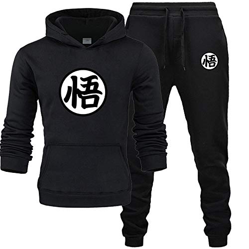 Goku Hoodie Jungen Damen Trainingsanzüge Herren Hoodie Anzug Herbst Winter Casual Sportswear Fashion Schwarz XXL von MGTUPK