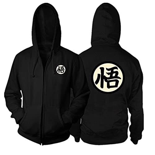 Goku Sweatshirt Mädchen Hoodie Größe Herren Pullover Mantel Anime Pullover Damen Son Goku Schwarz XXL von MGTUPK