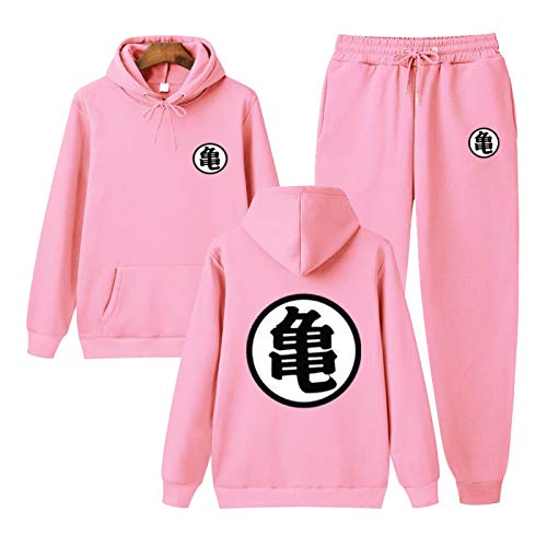 MGTUPK Goku-Sweatshirt Trainingsanzüge Anzug Herren- und Damen-Langarm-Kleidung Sweatsuit Son Goku T-Shirt Pink XL von MGTUPK