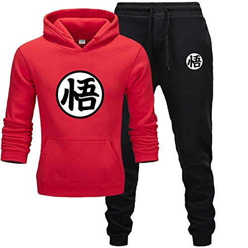 Kid Goku Sweatsuits Jogger Sets Herren Hoodie Anzug Herbst Winter Casual Sportswear Fashion Red S von MGTUPK