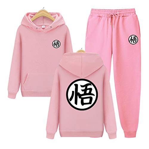 MGTUPK Goku Dress up Outfit Kleidungsset Herren Damen Langarm Pullover Sun Wukong Kleidung Sweatsuits Pink M von MGTUPK