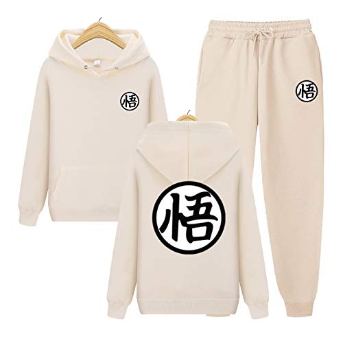 MGTUPK Goku Hoodie Hoodie und Hose Herren Damen Langarm Pullover Sun Wukong Kleidung Sweatsuits Khaki XXL von MGTUPK