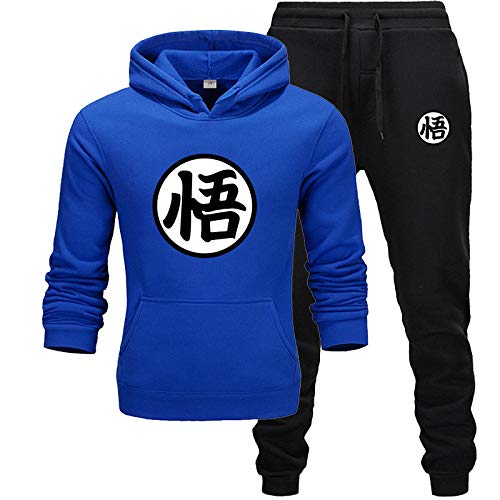 MGTUPK Goku Hoody Sweatshirt Jogginghose Herren Hoodie Anzug Herbst Winter Freizeit Sportmode Dunkelblau XL von MGTUPK