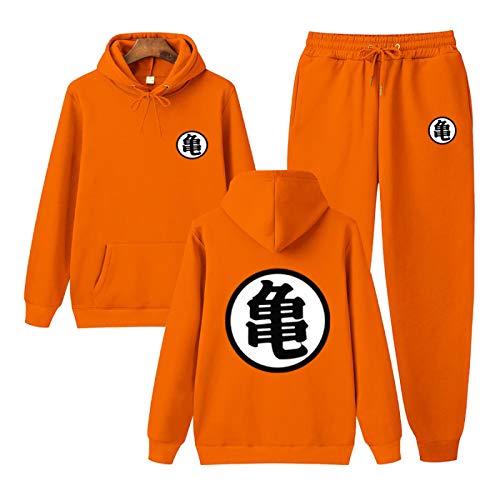 MGTUPK Goku Kostüm Zweiteiler Herren und Damen Langarm Kleidung Sweatsuit Goku Figur orange M von MGTUPK