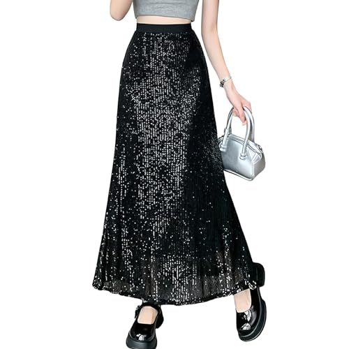 MGizo DtiSpectrum Gonna Lunga da Donna in Tulle Gonna Tutu Elegante Con Cielo Stellato Gonne Donne Vita Alta a Strati Con Paillettes Principessa von MGizo DtiSpectrum