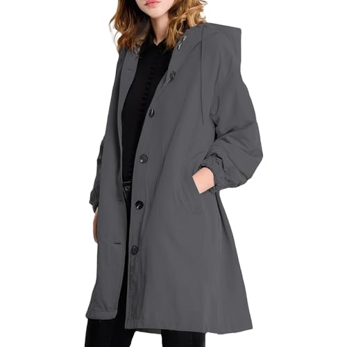 MGizo DtiSpectrum Trenchcoat für Damen – Einreihige Windjacke mit Kapuze, Wasserdichter Outdoor-Übermantel, Softshell-Regenmantel zum Wandern und Pendeln MGizo DtiSpectrum Trenchcoat für Damen – Einreihige Windjacke mit Kapuze, Wasserdichter Outdoor-Übermantel, Softshell-Regenmantel zum Wandern und Pendeln von MGizo DtiSpectrum
