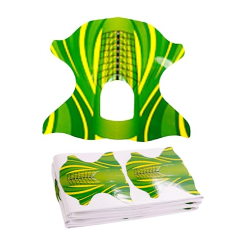 100 Stück Nagelform-Papier, praktische selbstklebende Maniküre-Trainingsbedarf, stilvolle Nägel, Kunstkreation für jeden Anlass, Nagelform-Aufkleber von MHADBKH