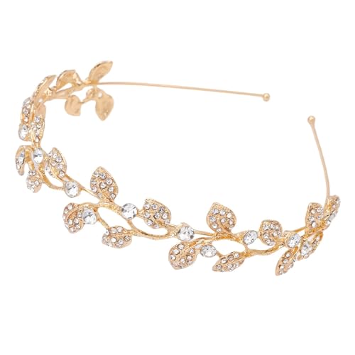 Elegante Kristallblatt-Stirnbänder für Damen, Brautschmuck, Hochzeit, glitzernd, galvanisiert, Diadem, Haarstyling-Zubehör, stilvolles Damen-Haarteil von MHADBKH