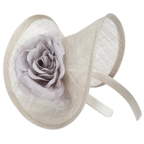 Fascinator Netz-Schleier-Haarband für Mädchen, Maskerade-Haarband für Erwachsene, Bankett, französisches Haarband, weißes Haar von MHADBKH