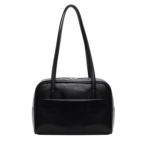 Frauen Reißverschlüsse Satchel Bag Korean Styles Umhängetasche Top PU Leder Achselhöhle Handtasche Averarm Bag Frauen Tasche Retro Achselhöhle PU Leder Achselstasche Korean Styles Umhängetasche von MHADBKH