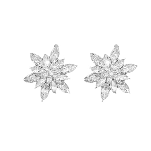 Funkelnde Strasssteine geschichtete Blumenohrringe Hypoallergene Blumenohrohrstollen Modezubehör Für Partys Tragen Funkelnde Strasssteine geschichtete Blumenohrringe Hypoallergene Blumenohrohrstollen Modezubehör Für Partys Tragen von MHADBKH