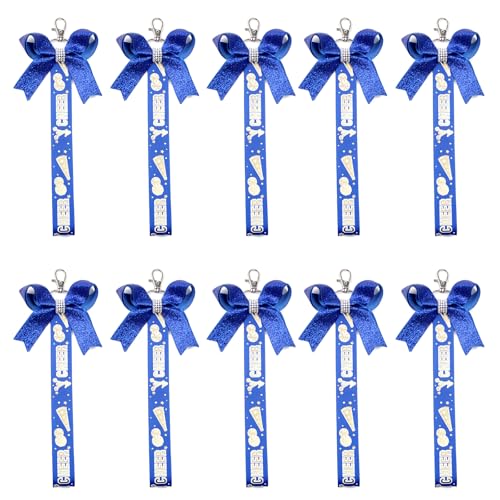 MHADBKH 10pcs Cheerleader Thematisch Mit Schlüsselbund Modische Bows Rinbbon Keyring Für Girls Rucksäcke Und Tasten Stilvolle Schlüsselkette von MHADBKH