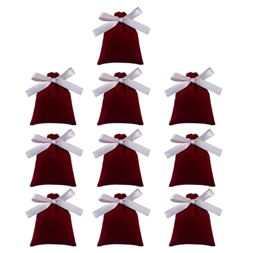 MHADBKH 10pcs Weiche Samt Butterfly Krawatte Make Up Beutel Draw Knoten Bowknot Aufbewahrungstasche Schmuck Organisatoren Für Mädchen Und Frauen von MHADBKH