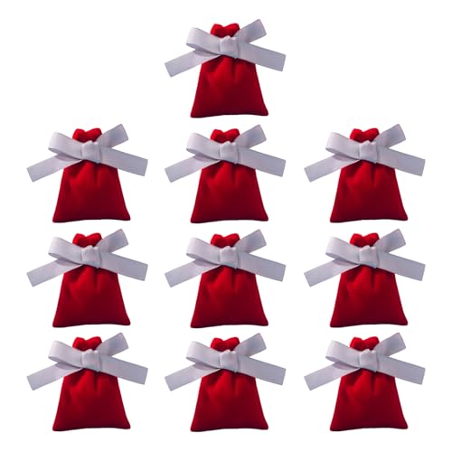 MHADBKH 10pcs Weiche Samt Butterfly Krawatte Make Up Beutel Draw Knoten Bowknot Aufbewahrungstasche Schmuck Organisatoren Für Mädchen Und Frauen von MHADBKH