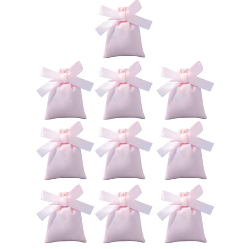 MHADBKH 10pcs Weiche Samt Butterfly Krawatte Make Up Beutel Draw Knoten Bowknot Aufbewahrungstasche Schmuck Organisatoren Für Mädchen Und Frauen von MHADBKH