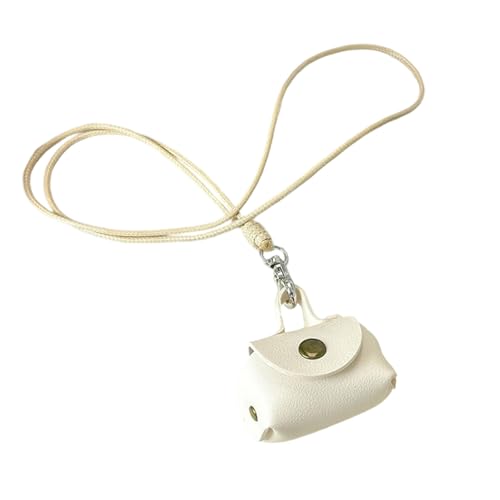 MHADBKH Bunte PU-Leder-Halskette, Taschenanhänger, Halskette für Damen, Frühlings-inspiriert, langes Umhängeband mit Dopamin-Farbtönen, Leder, Kein Edelstein von MHADBKH