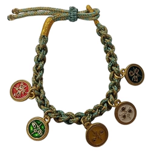 MHADBKH Buntes Seilarmband Tibetaner Thangka Armreif Fünf Wege God Of Wealth Handchain National Knots Armband Ankleidung von MHADBKH