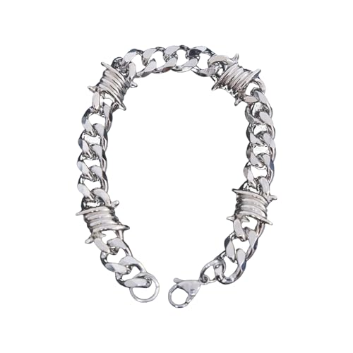 MHADBKH Dornen-Halskette mit kubanischen Gliedern, für Männer und Frauen, die einzigartigen Schmuck aus robusten Legierungsmaterialien schätzen, antiallergische Statement-Halskette, Einheitsgröße, Wie MHADBKH Dornen-Halskette mit kubanischen Gliedern, für Männer und Frauen, die einzigartigen Schmuck aus robusten Legierungsmaterialien schätzen, antiallergische Statement-Halskette, Einheitsgröße, Wie von MHADBKH