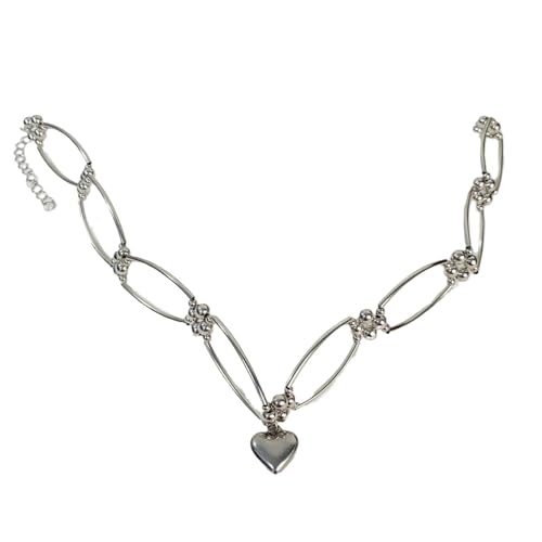 MHADBKH Elegante Halskette mit Herzanhänger, einfache Designs, verstellbare Kette für den Alltag und besondere Anlässe, den täglichen Gebrauch von MHADBKH