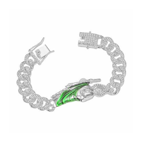 MHADBKH Faith Inspirierte Hip Hop Armband Kubanische Verbindung Kette Handchain Mit Funkelnden Diamanten Verstellbaren Armband Für Gläubige MHADBKH Faith Inspirierte Hip Hop Armband Kubanische Verbindung Kette Handchain Mit Funkelnden Diamanten Verstellbaren Armband Für Gläubige von MHADBKH