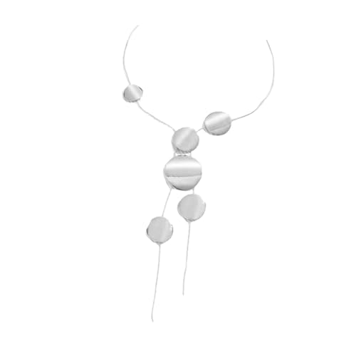 MHADBKH Lange Halskette, groß, rund, Herz-Anhänger, Halskette für Damen, einfaches und elegantes Design, temperamentvoller Schmuck MHADBKH Lange Halskette, groß, rund, Herz-Anhänger, Halskette für Damen, einfaches und elegantes Design, temperamentvoller Schmuck von MHADBKH