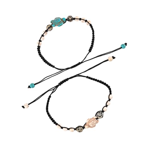 MHADBKH Meeresschildkröten Naturstein Perlenarmband Türkis Steine Armband für Damen und Herren Stilvolle Handkette Zubehör, Wachsfaden, türkis, Kein Edelstein MHADBKH Meeresschildkröten Naturstein Perlenarmband Türkis Steine Armband für Damen und Herren Stilvolle Handkette Zubehör, Wachsfaden, türkis, Kein Edelstein von MHADBKH