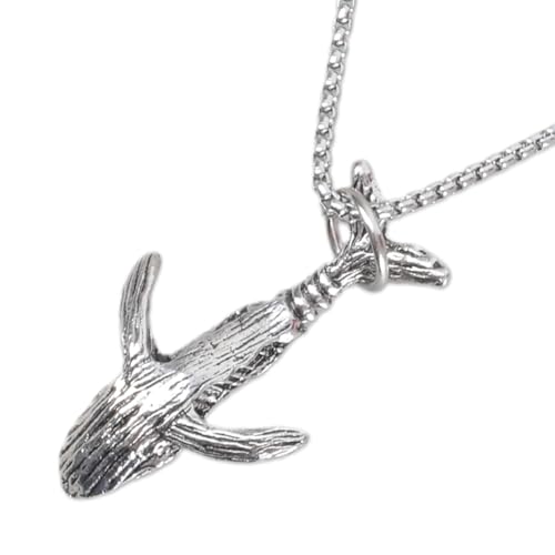 MHADBKH Meerestier-Halskette für Herren, 60 cm, Hip-Hop-Stil, stilvoller Strandschmuck mit Delfin und Schildkrötenschwanz, Metalllegierung, Kein Edelstein MHADBKH Meerestier-Halskette für Herren, 60 cm, Hip-Hop-Stil, stilvoller Strandschmuck mit Delfin und Schildkrötenschwanz, Metalllegierung, Kein Edelstein von MHADBKH