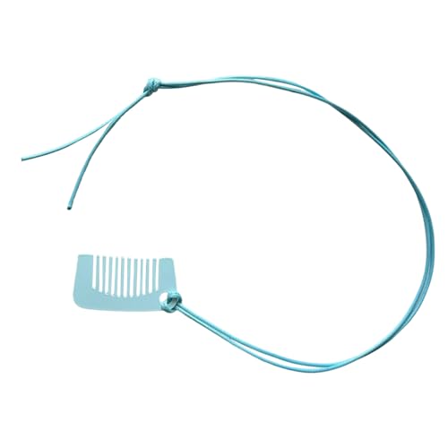 MHADBKH Multifunktionale Kamm-Anhänger-Halskette mit verstellbarer Länge, geeignet für Mode-Enthusiasten und einzigartige Stile, Rechteckig, Metall, Kein Edelstein von MHADBKH