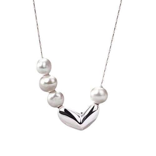 MHADBKH Raffinierte Perle Und Herzheize Halskette Stylish Colarbone Kette Adorment Elegantes Accessoire Für Tägliche Verschleiß MHADBKH Raffinierte Perle Und Herzheize Halskette Stylish Colarbone Kette Adorment Elegantes Accessoire Für Tägliche Verschleiß von MHADBKH