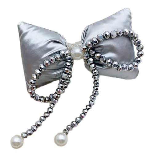 MHADBKH Schöne Stoff Bowknot Hair Clip Haarzubehör Mit Kristallen Detail Zarte Kristalle Haarnadel Für Mädchen Und Frauen von MHADBKH