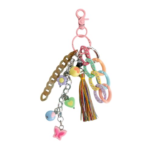 MHADBKH Stylische Acryl Schlüsselkette Mit Quasten Farbenfrohen Acrylschlüsselanhänger Mit Floralen Quasten Entwirft EIN Einzigartiges Keyring Accessoire MHADBKH Stylische Acryl Schlüsselkette Mit Quasten Farbenfrohen Acrylschlüsselanhänger Mit Floralen Quasten Entwirft EIN Einzigartiges Keyring Accessoire von MHADBKH