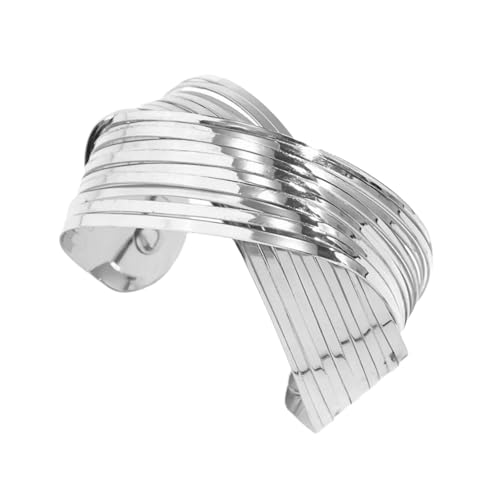 MHADBKH Unregelmäßige Hip-Hop-Armreifen, Punk, breite Manschette, geometrische Armbänder, Party-Schmuck, Metallstruktur, Geschenk für Damen und Herren MHADBKH Unregelmäßige Hip-Hop-Armreifen, Punk, breite Manschette, geometrische Armbänder, Party-Schmuck, Metallstruktur, Geschenk für Damen und Herren von MHADBKH