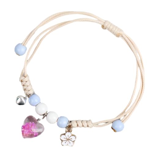 MHADBKH Verstellbare Armbänder mit getrockneten Blumen Mädchen verstellbares Armband geflochtene Freundschaftsarmbänder mit Blumendetail, Kunststoff, Kein Edelstein MHADBKH Verstellbare Armbänder mit getrockneten Blumen Mädchen verstellbares Armband geflochtene Freundschaftsarmbänder mit Blumendetail, Kunststoff, Kein Edelstein von MHADBKH