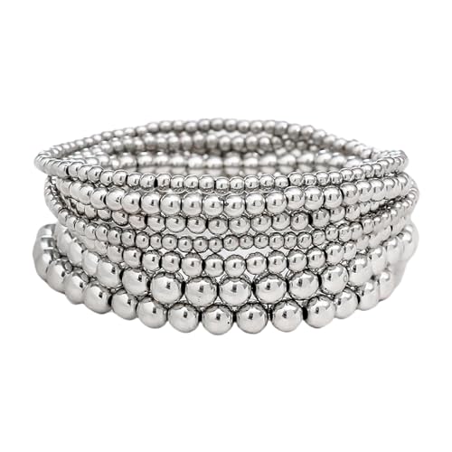 MHADBKH Vielseitige 7 Teile Robuste Perlenarmband Set Mit Einstellbaren Größenkonstruktionen Die Für Summers Partys Und Ferien Tragbar Sind von MHADBKH
