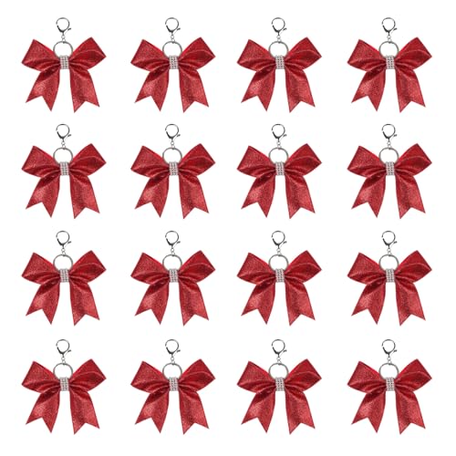 MHADBKH Vielseitiger Cheerleading Bowknot Zauberkette Mit Glitzern Und Strasssteinen Für Telefonkette Oder Taschendekoration von MHADBKH