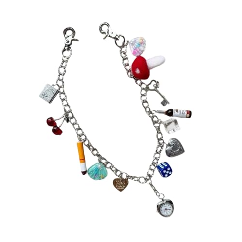 MHADBKH Vintage Punk Pants Kettenriemen mit verstellbarem gemischtem Charm, Retro-Taschenuhr für Damen von MHADBKH
