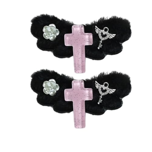 Mädchen Flache Clip Haarnadel 2000er Stil Ornamente Balletcore Für Frauen Mädchen Bündel Haarschleifteinflügel Süßer Balletcore von MHADBKH