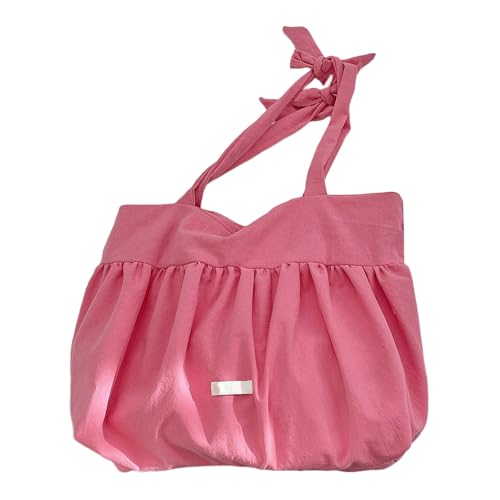 Modische Umhängetasche aus Segeltuch im koreanischen Stil, lässige Handtasche, Unterarm-Geldbörse mit einzigartigem Bindeband und geräumigem Innenraum, koreanisches Mode-Accessoire, e, One Size von MHADBKH