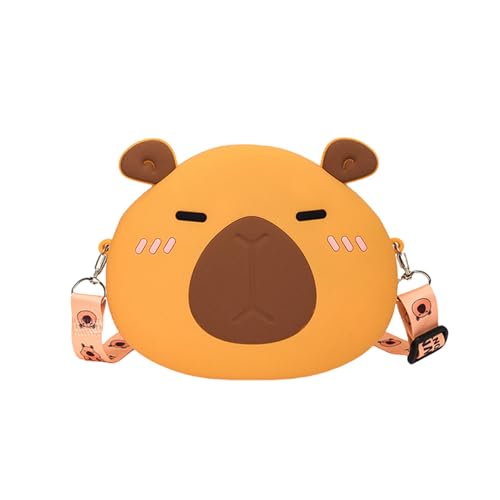 Praktische Silikon-Tier-Umhängetasche, Cartoon-Umhängetasche, lässige Crossbody-Taschen für Schulausflüge und alltägliche Abenteuer, Kinderzubehör-Tasche, B, One Size von MHADBKH