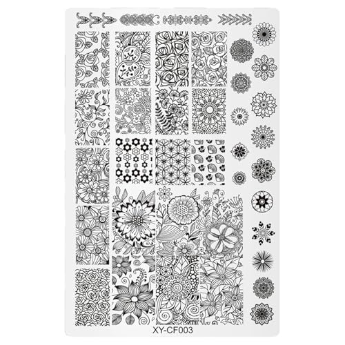 Professionelle Nagel-Stempelplatte mit schönem orientalischem Muster, Nagelkunst-Stempel für einzigartige Designs, Nagelkunst-Set von MHADBKH