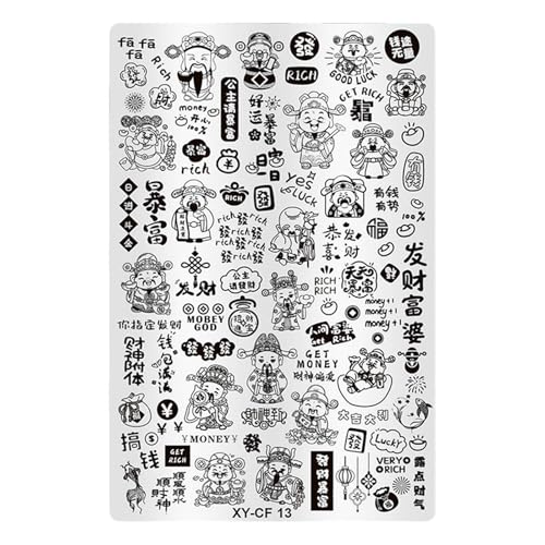 Professionelle Nagel-Stempelplatte mit schönem orientalischem Muster, Nagelkunst-Stempel für einzigartige Designs, Nagelkunst-Set von MHADBKH