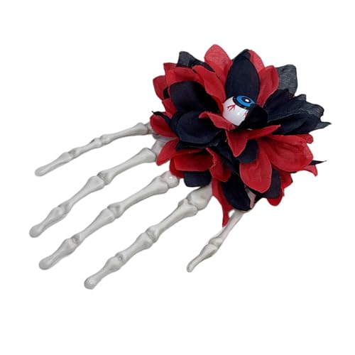 Wirbelsäule Kühlen Schädel Handhaarzubehör Thema Haarnadelkrallen Haarstück Kopfbedeckung Für Halloween Feierlichkeiten Und Cosplay von MHADBKH