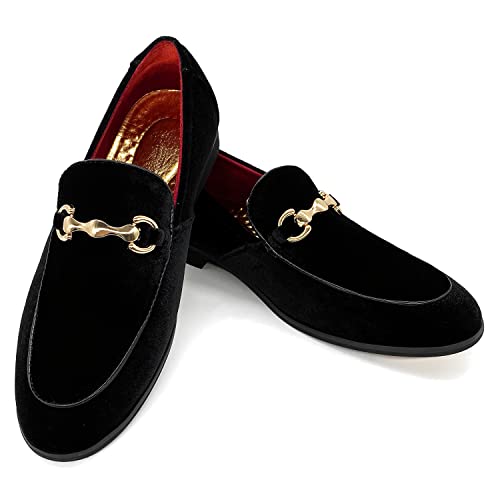 MHB Herren-Slipper aus Samt, verschiedene Farben, Smoking, Smoking, Smoking, Smoking Slipper, Schwarz, 40 EU von MHB